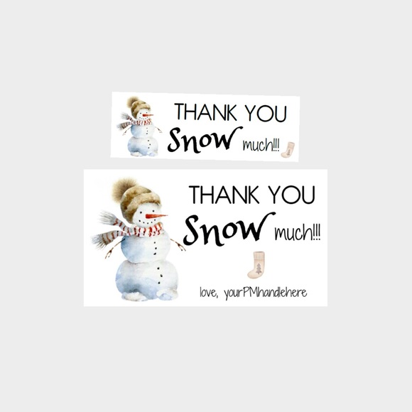 27. Snowman Personalized Package Inserts | Stickers Bundle - Picture 1 of 2
